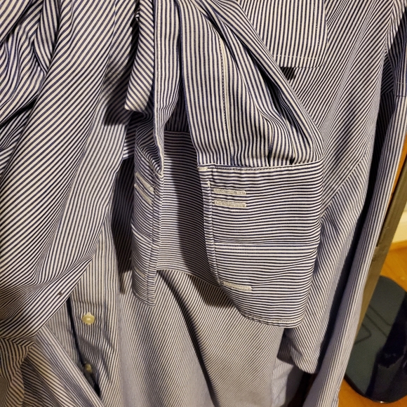 🕵️2/$18💰Blue/white stripe, 18x36 Charles Tyrwhitt french cuff - Picture 3 of 3